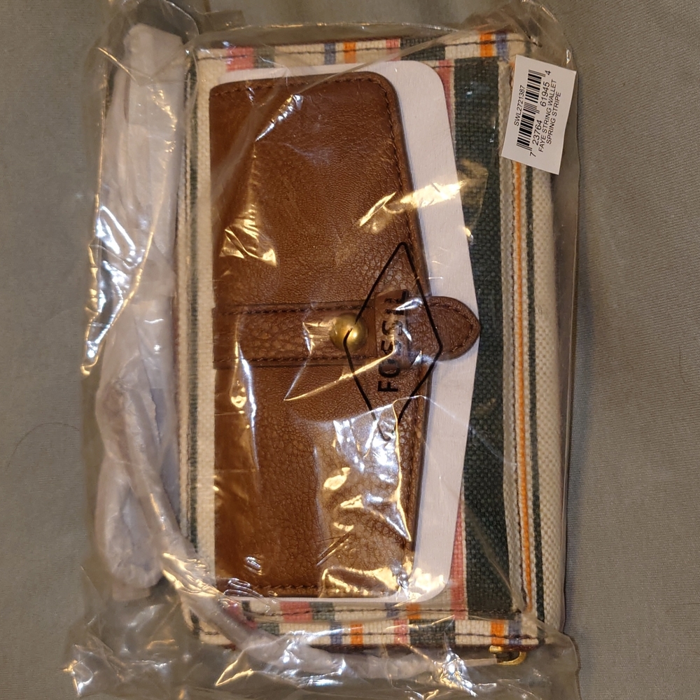 Fossil Women's Faye String Wallet Spring Stripe